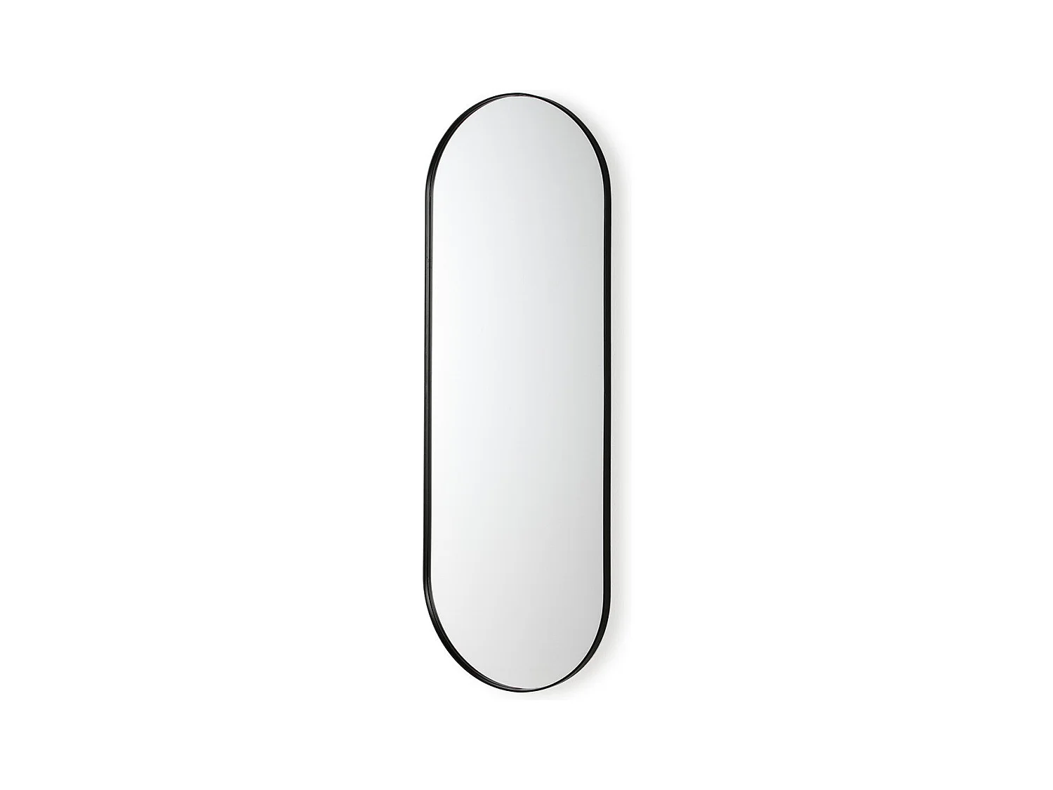 Miroir mural ovale métal noir Ola