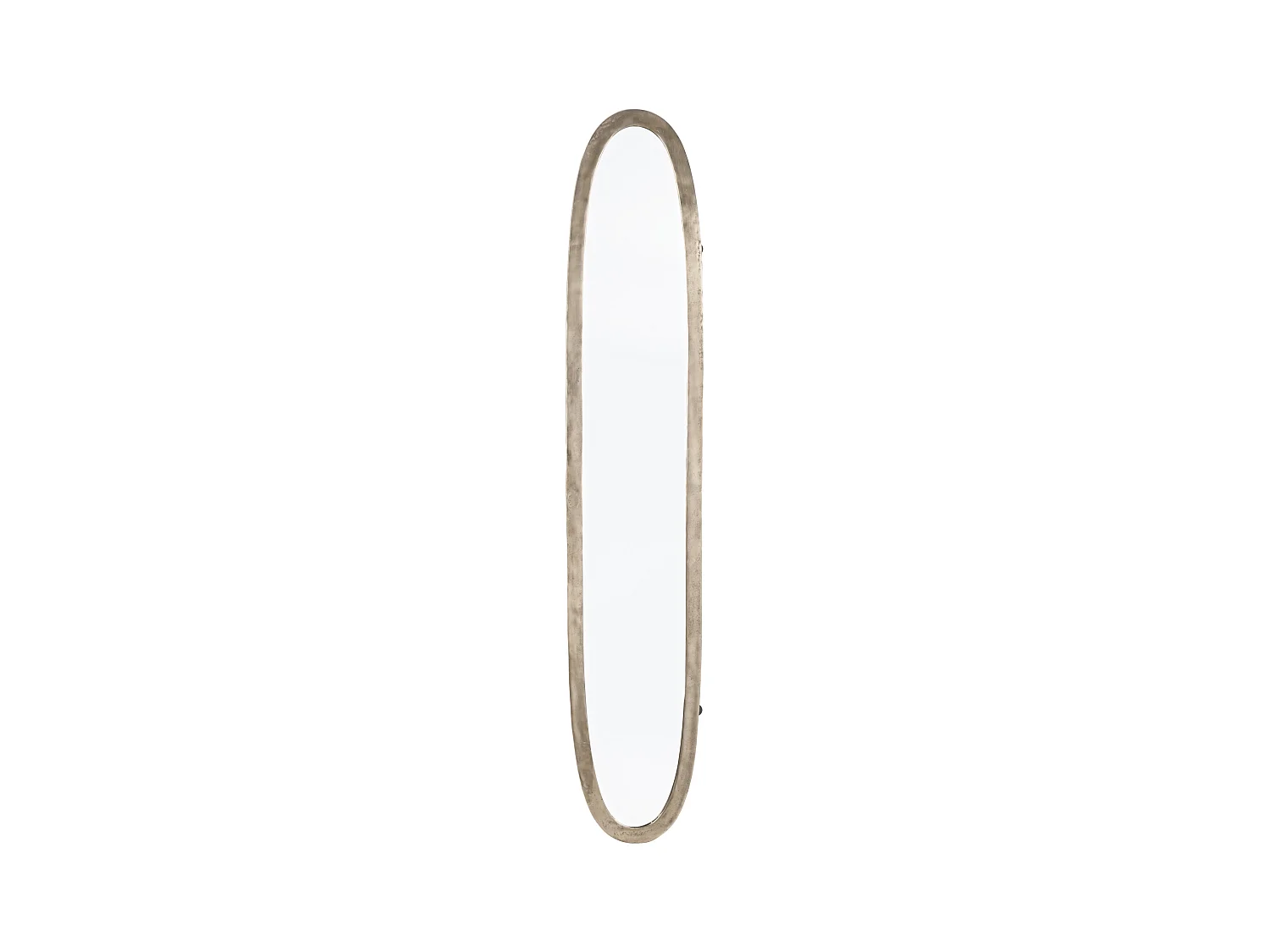 Miroir ovale en aluminium bronze clair Amina