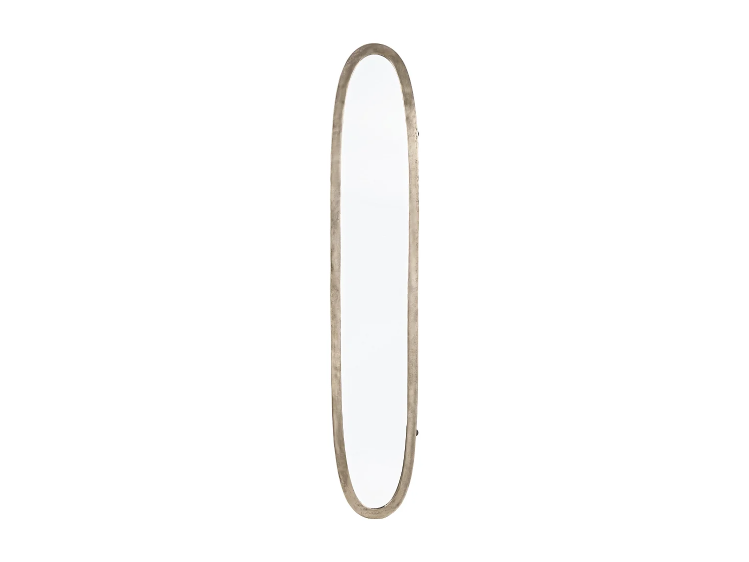 Miroir ovale en aluminium bronze clair Amina