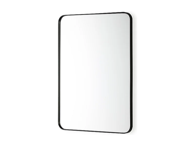 Miroir mural rectangulaire métal noir Ola