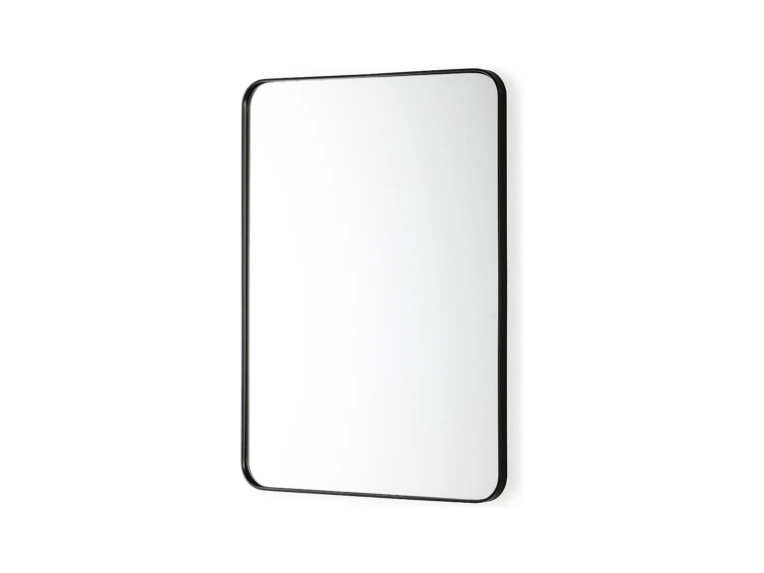 Miroir mural rectangulaire métal noir Ola