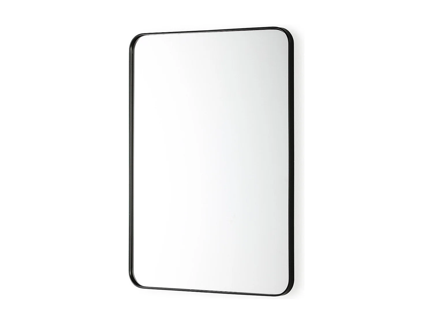 Miroir mural rectangulaire métal noir Ola