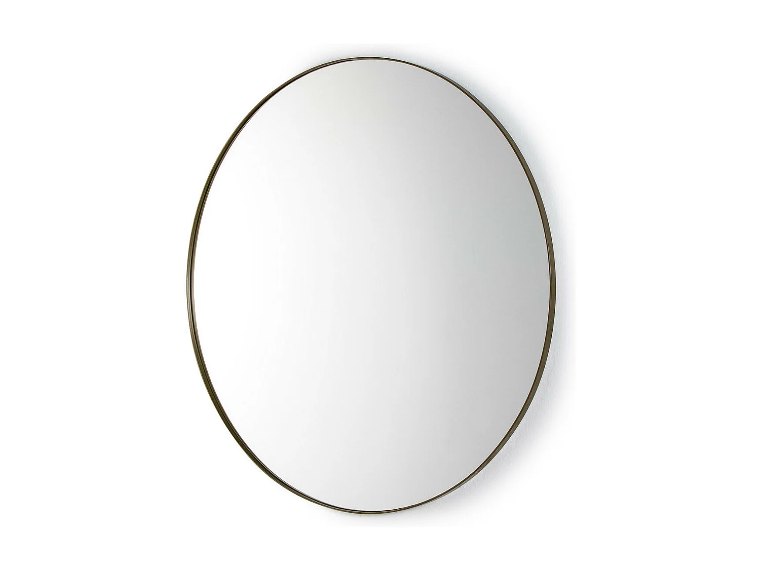 Miroir mural rond métal doré Ola