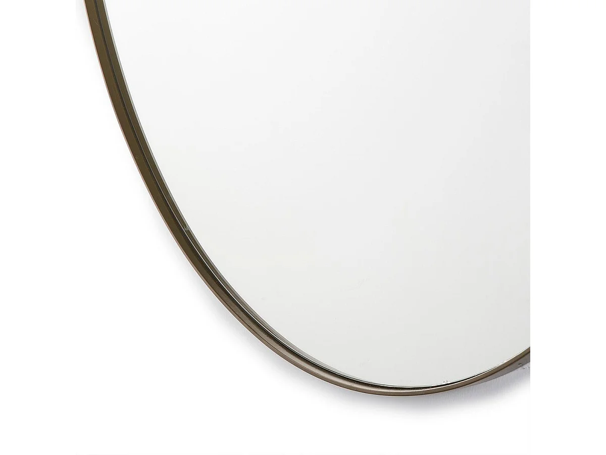 Miroir mural rond métal doré Ola