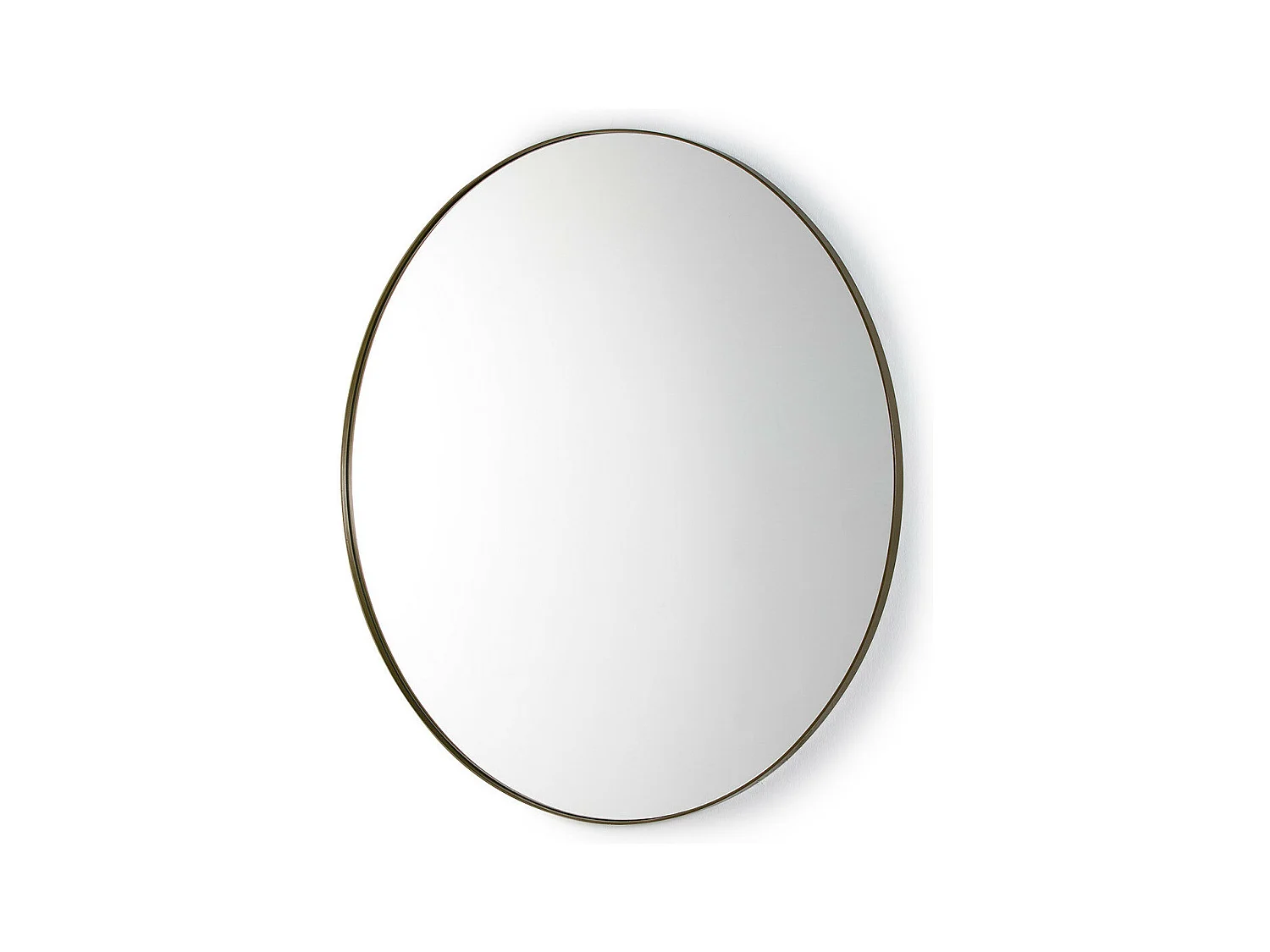 Miroir mural rond métal doré Ola