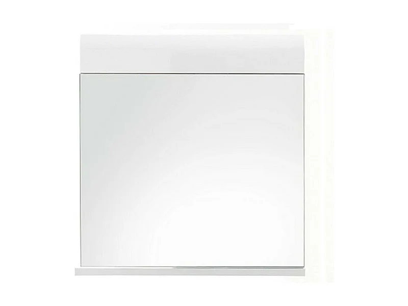 Miroir mural avec étagère mélaminé blanc Lentz