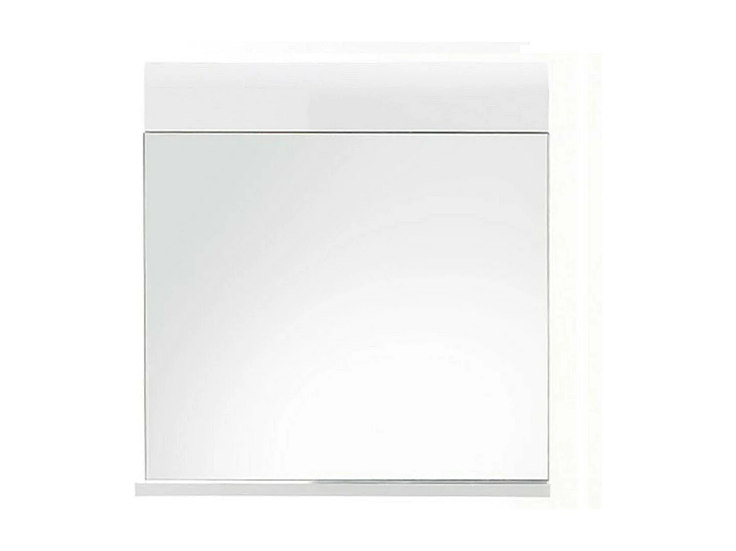 Miroir mural avec étagère mélaminé blanc Lentz