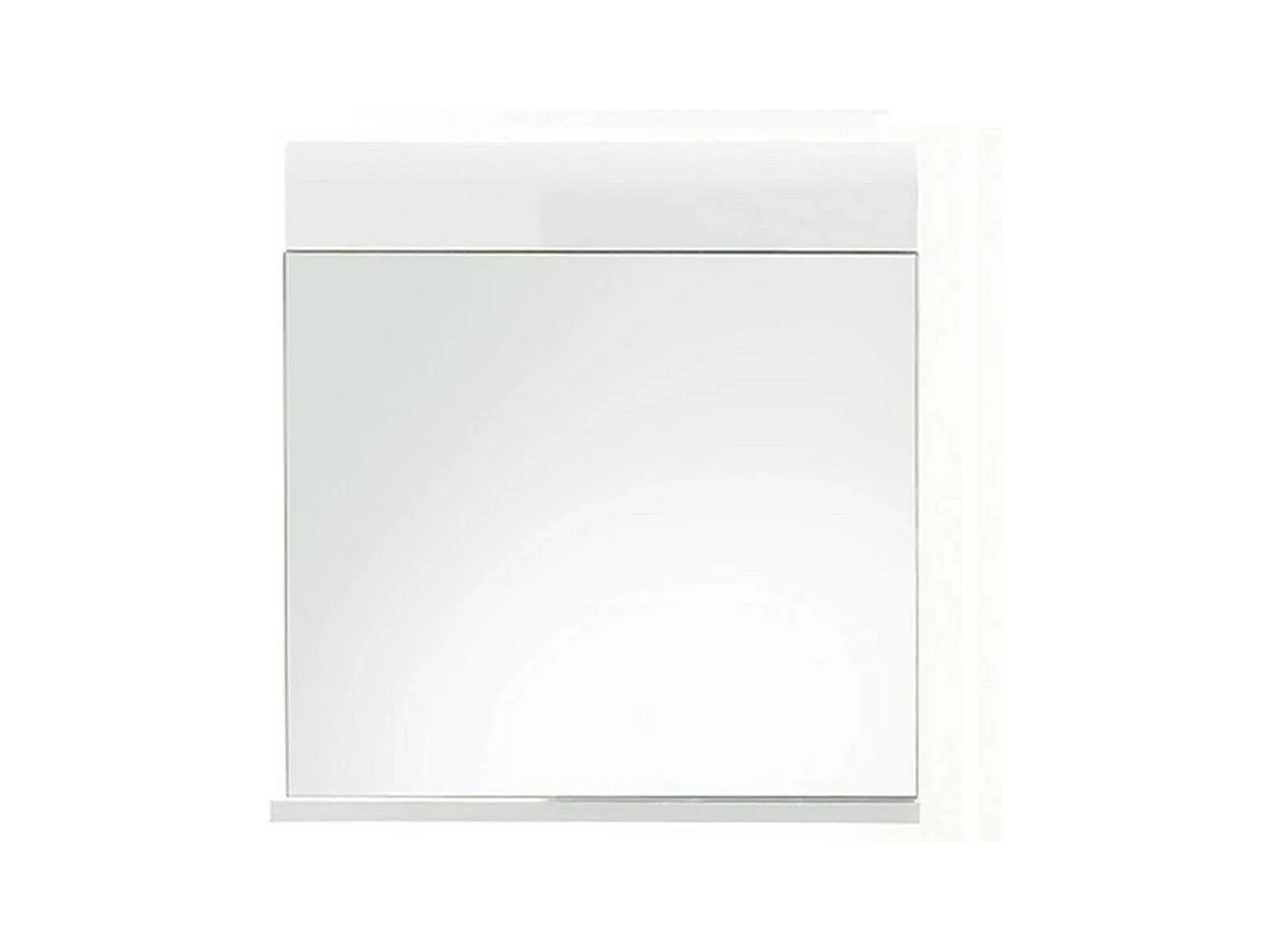Miroir mural avec étagère mélaminé blanc Lentz