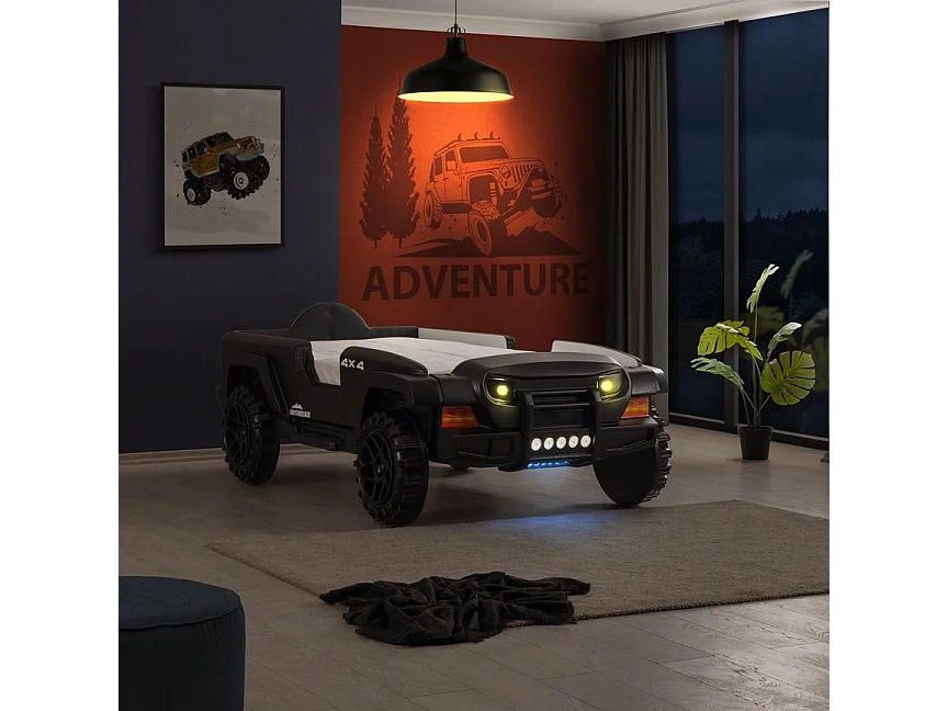 Zwart jeep kinderbed