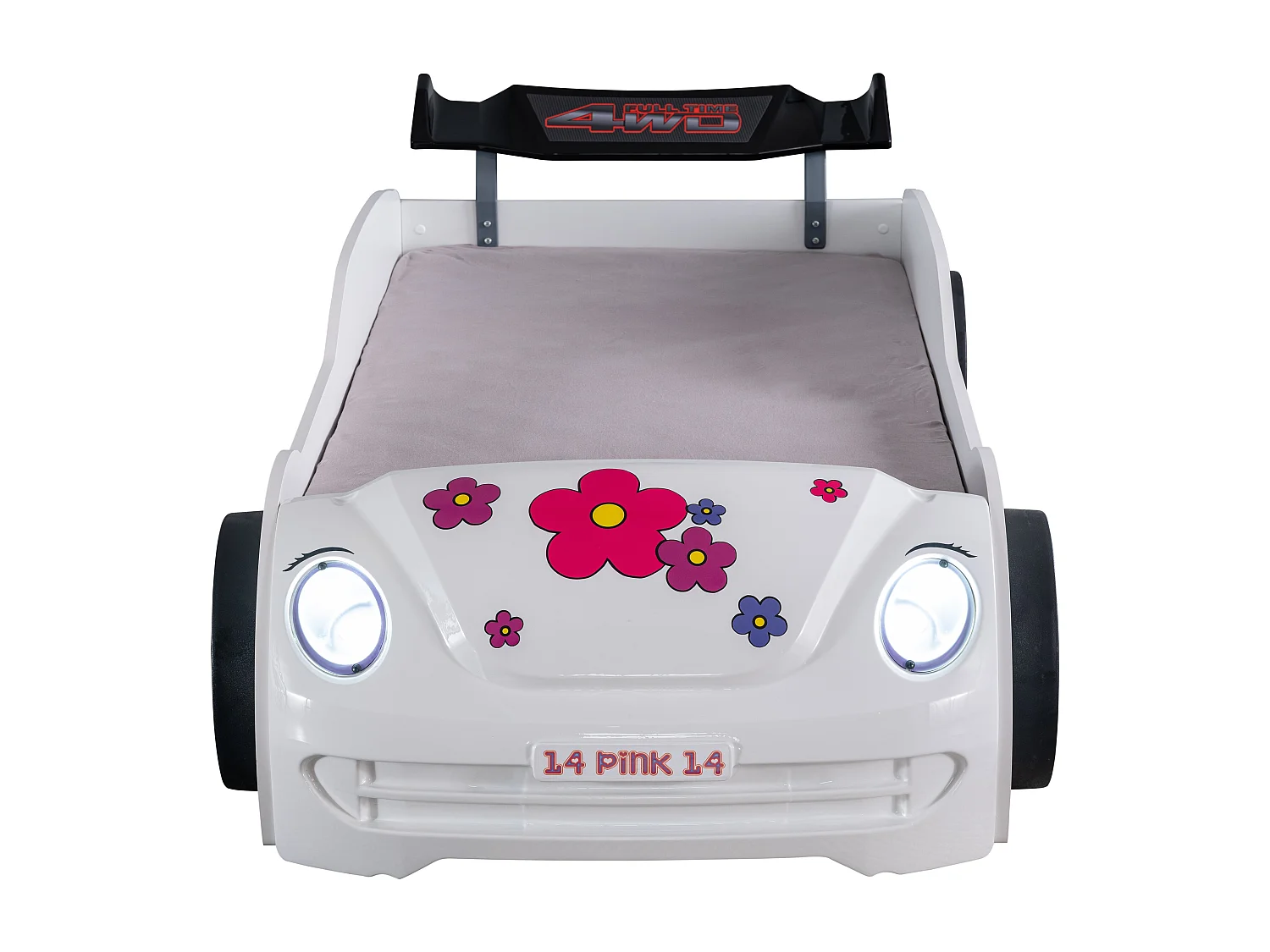 Lit voiture pétales de fleurs 90x190