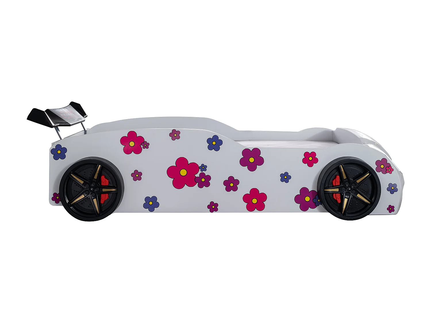 Lit voiture pétales de fleurs 90x190