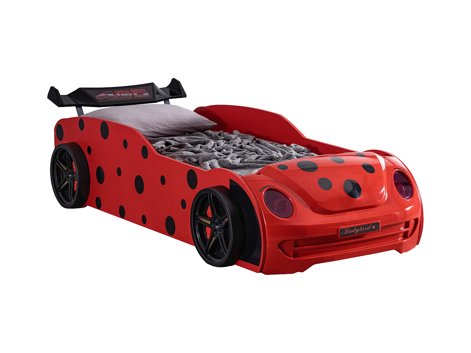Lit voiture coccinelle a Led et effets sonores 90x190