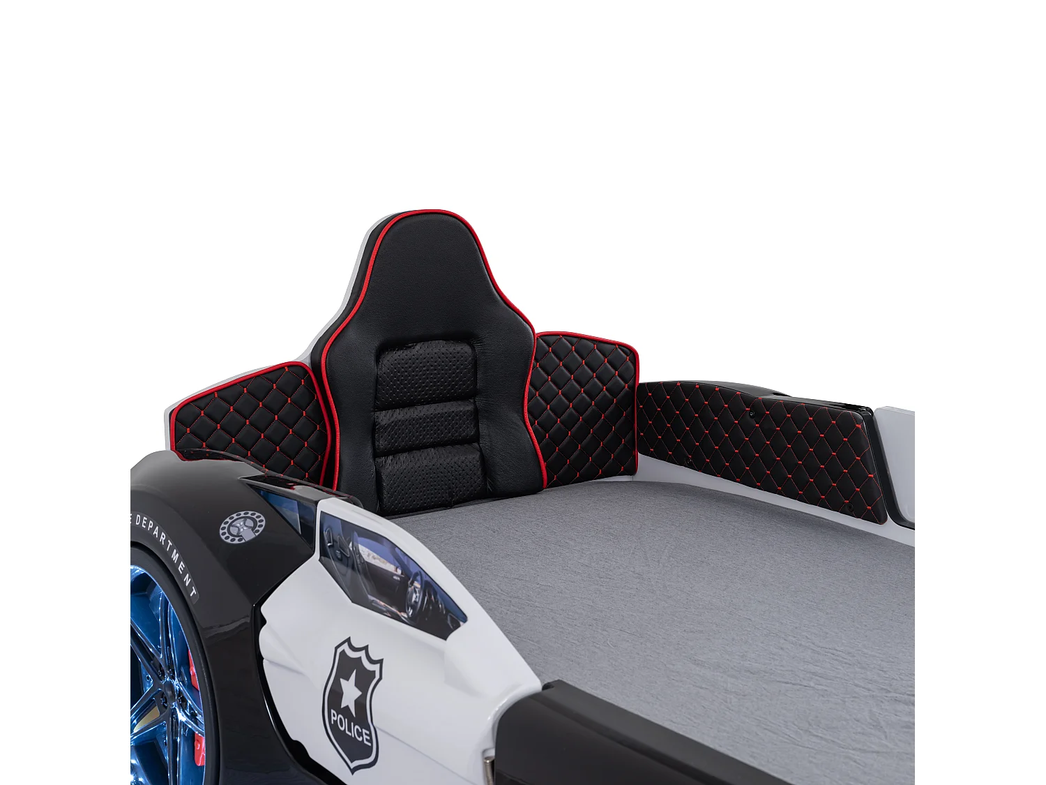 Lit enfant voiture de police noir Speed 90x190