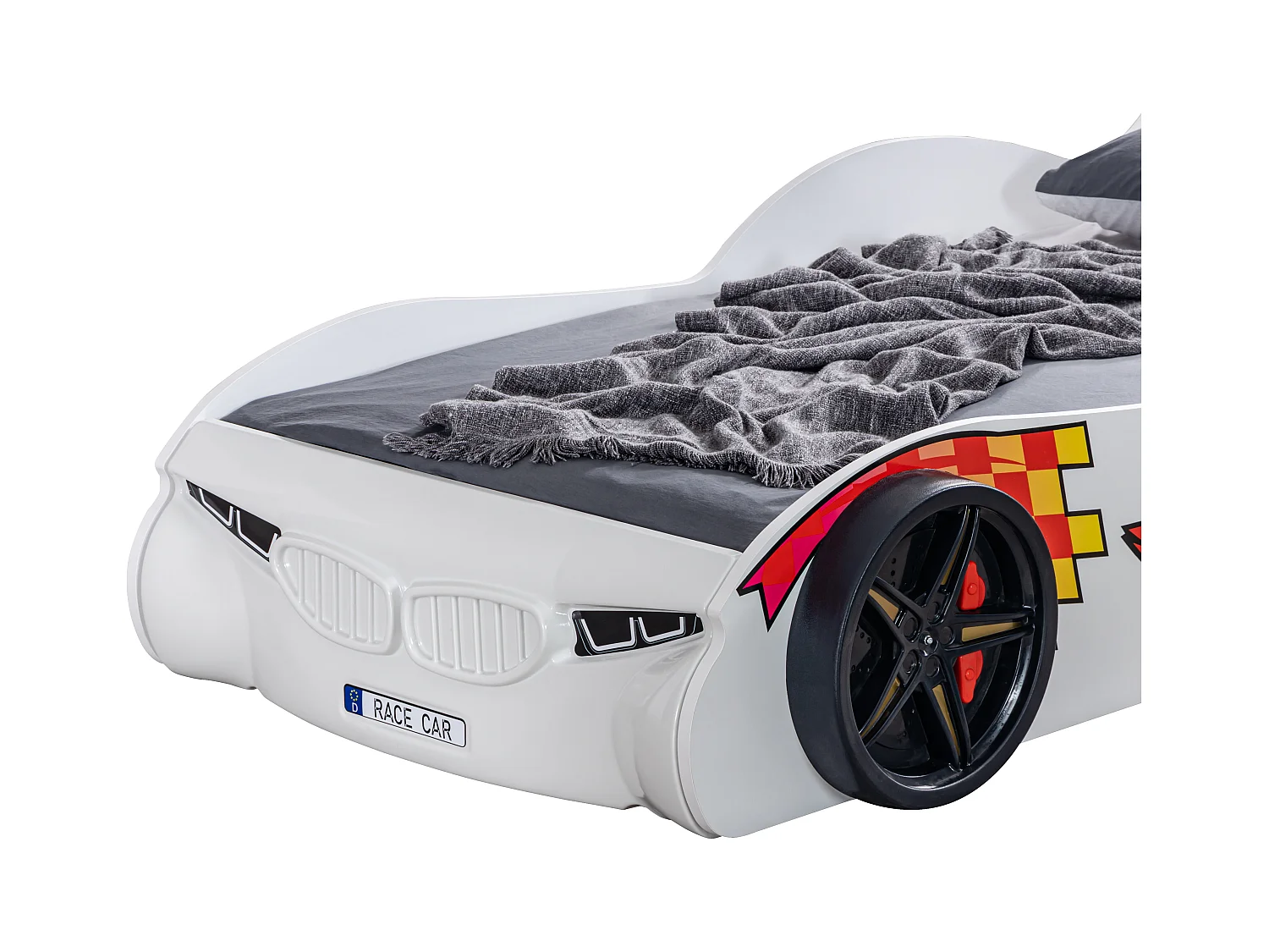 Racer wit sportwagenbed 90x190 cm