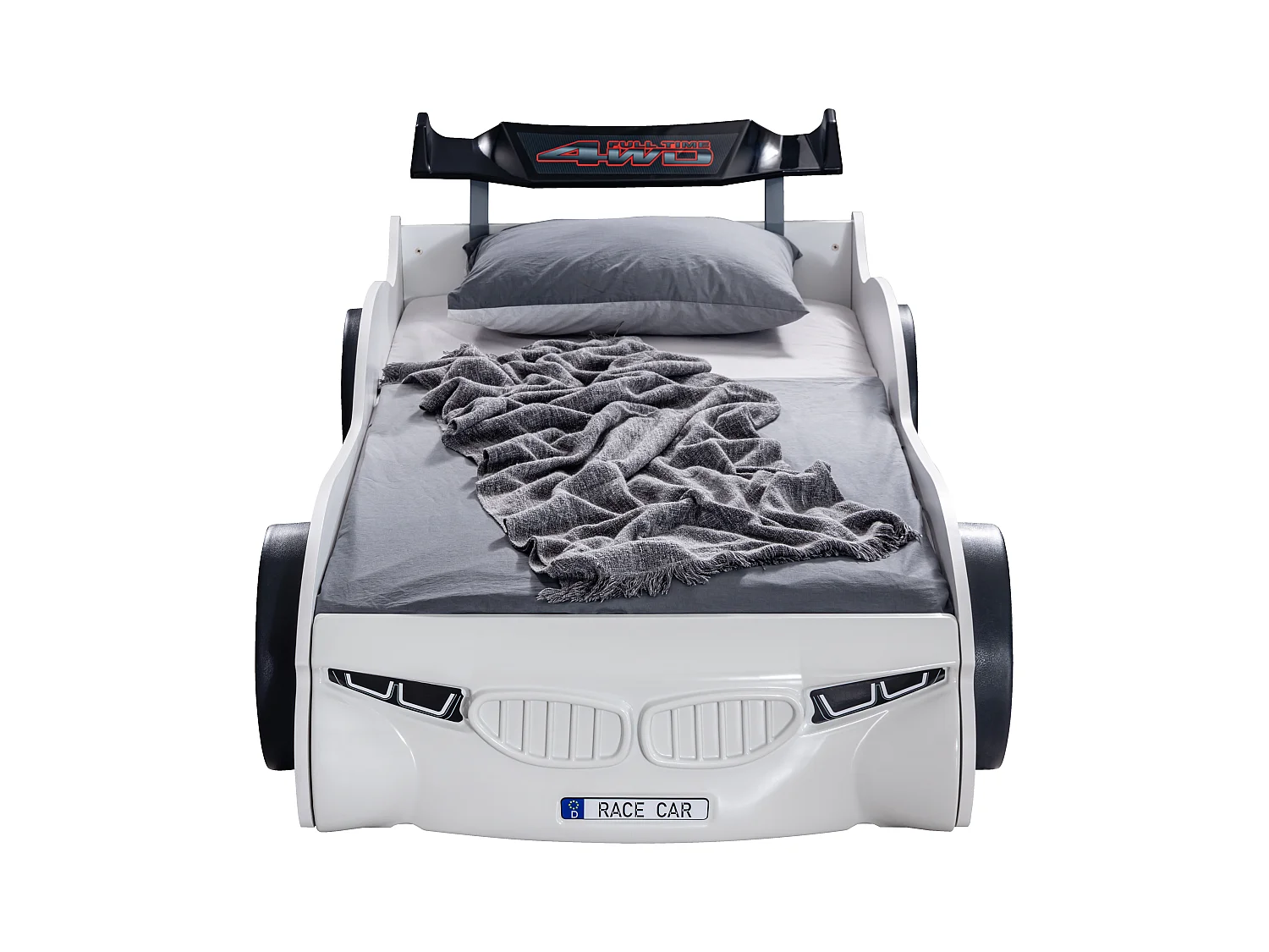 Racer wit sportwagenbed 90x190 cm