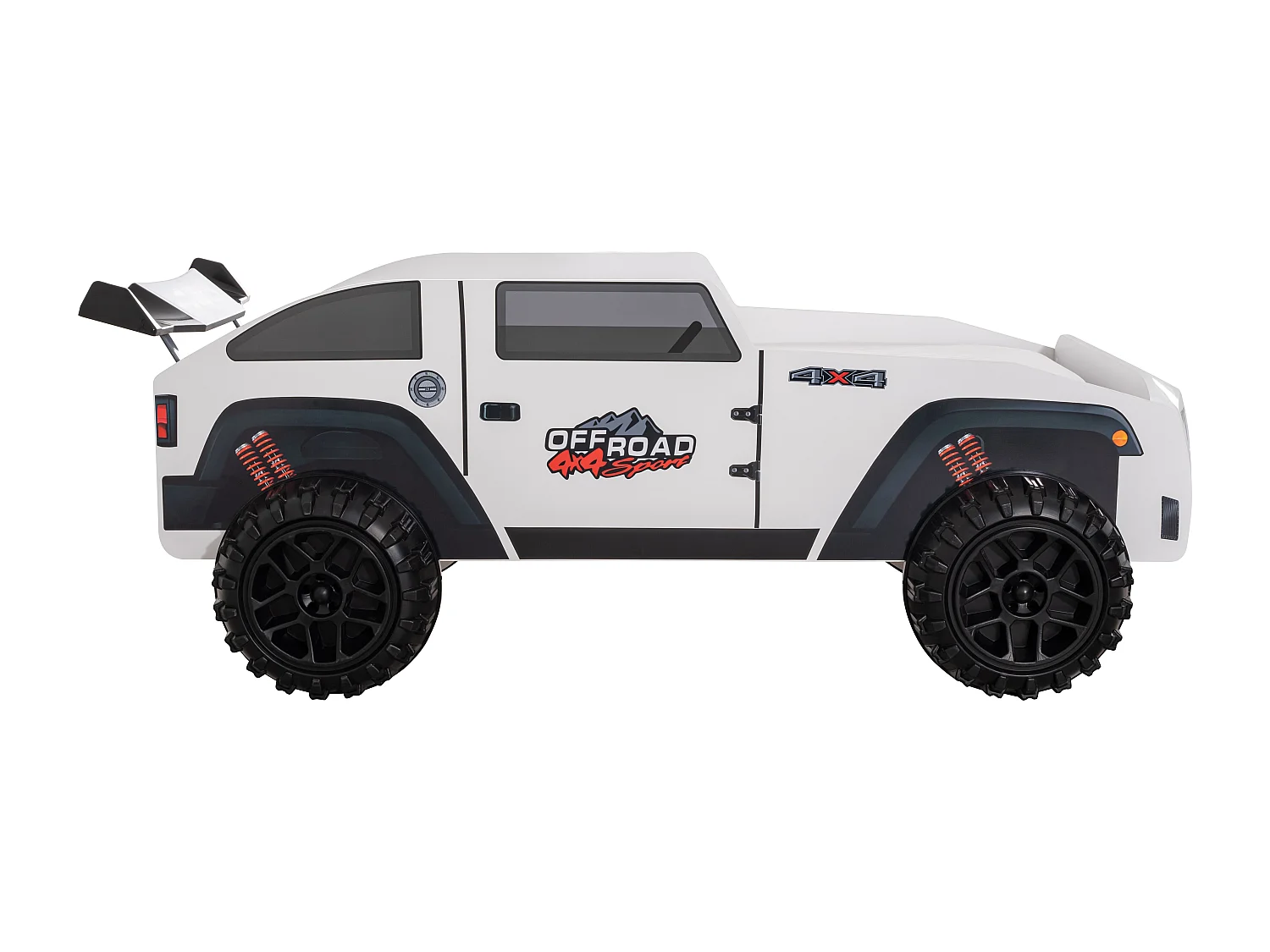 Lit enfant jeep blanche tout terrain avec phares