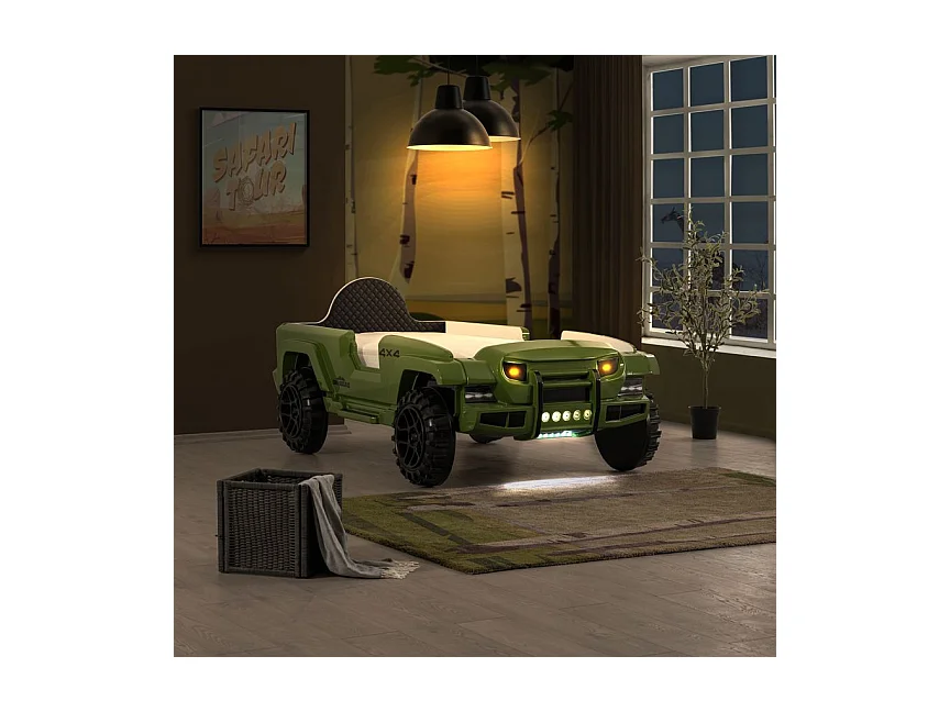 Lit enfant jeep verte