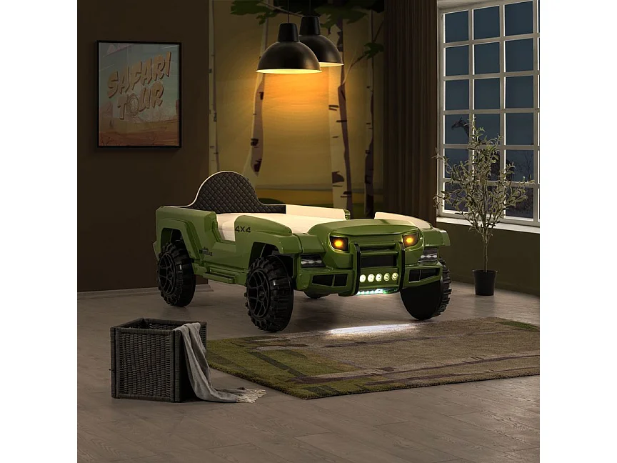 Lit enfant jeep verte