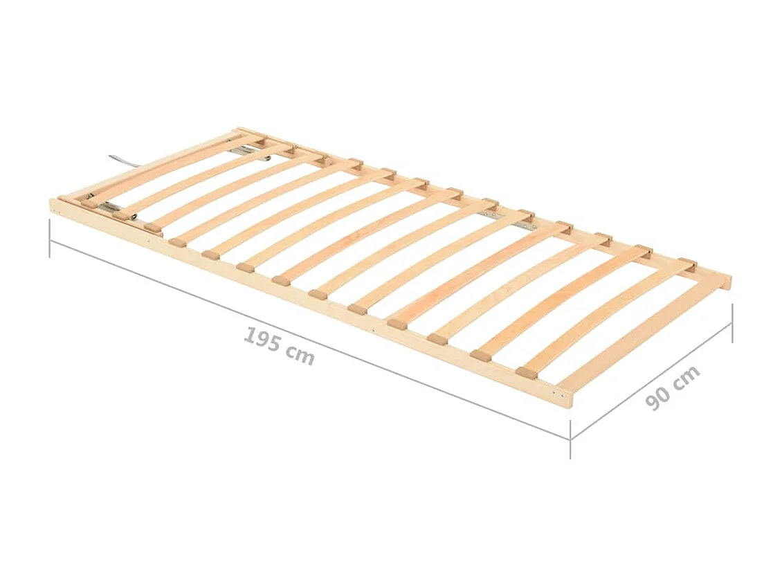 Sommier à lattes 13 lattes tête de lit réglable 90x200