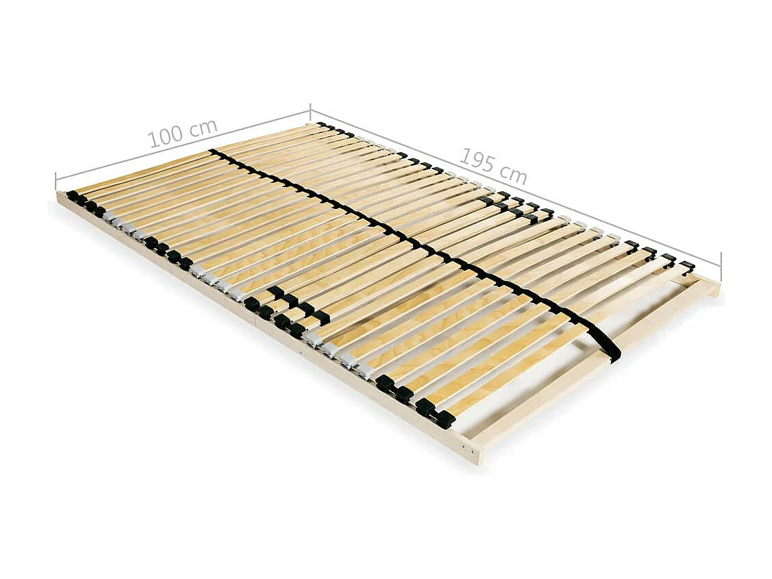 Sommier à lattes avec 28 lattes 7 zones 100x200