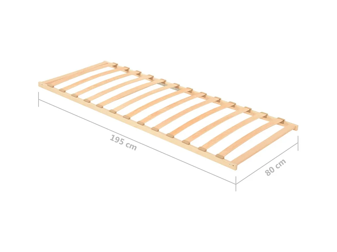 Lattenbodem met 13 latten 80x200 cm