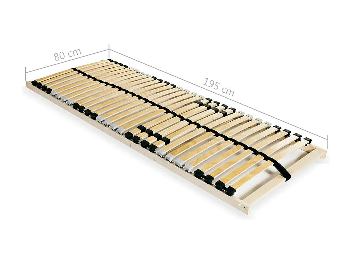 Sommier à lattes avec 28 lattes 7 zones 80x200 2