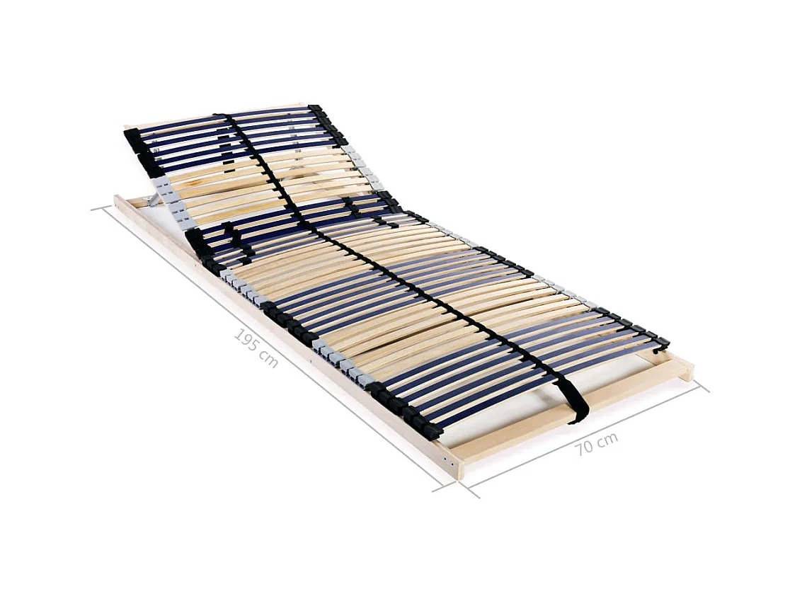 Lattenbodems 2 st met 42 latten 7 zones 70x200 cm