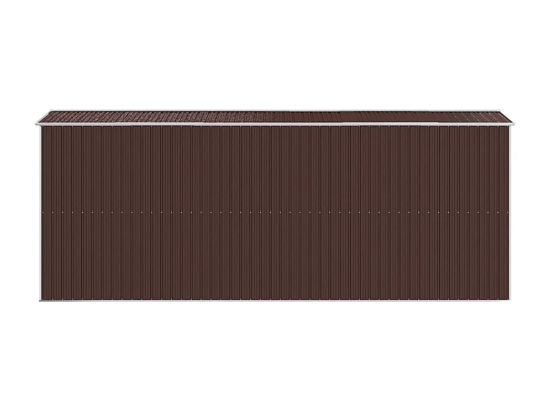 Abri de jardin Marron foncé 192x523x223 Acier galvanisé