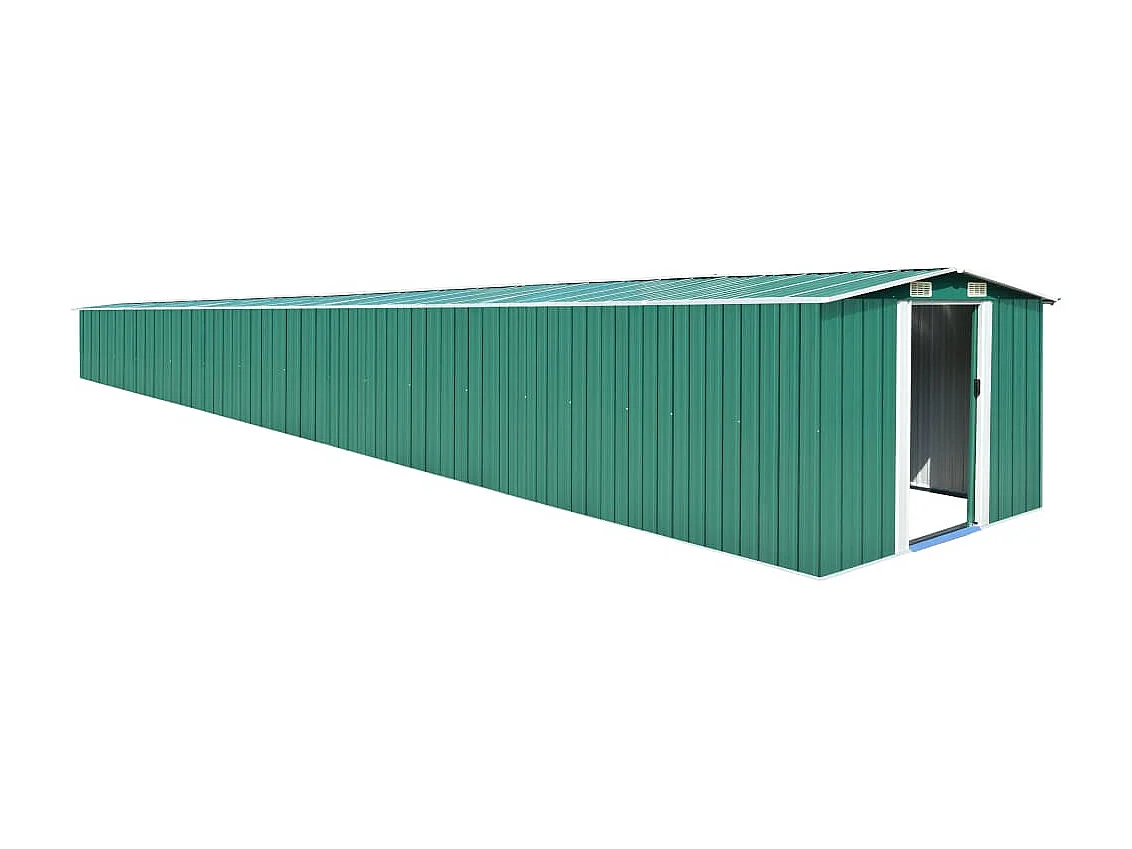 Abri de jardin Vert 257x990x181 Acier galvanisé