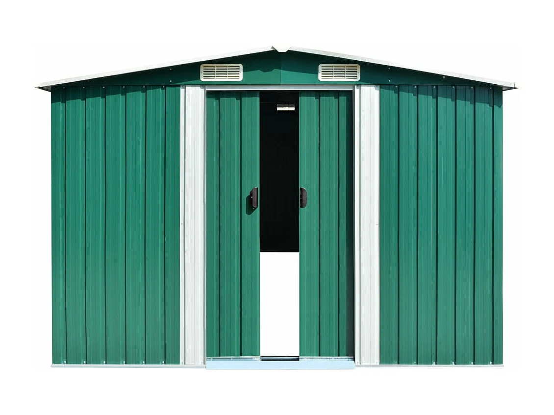 Abri de jardin Vert 257x990x181 Acier galvanisé