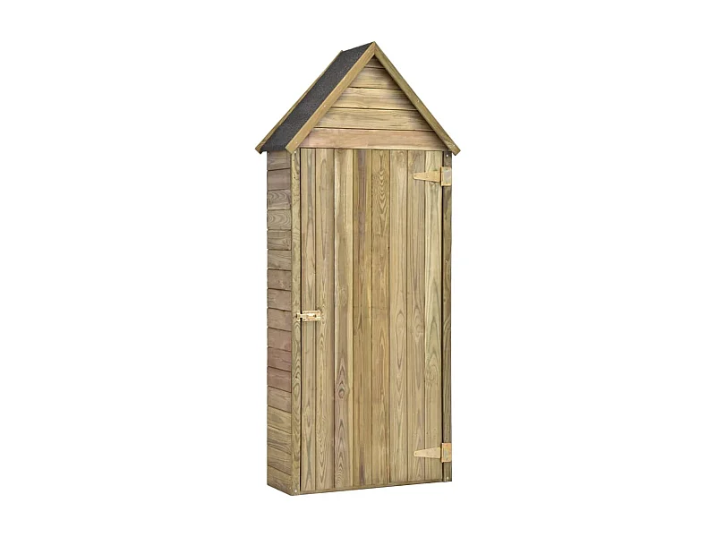 Abri à outils de jardin avec porte 77x28x178 Pinède imprégnée