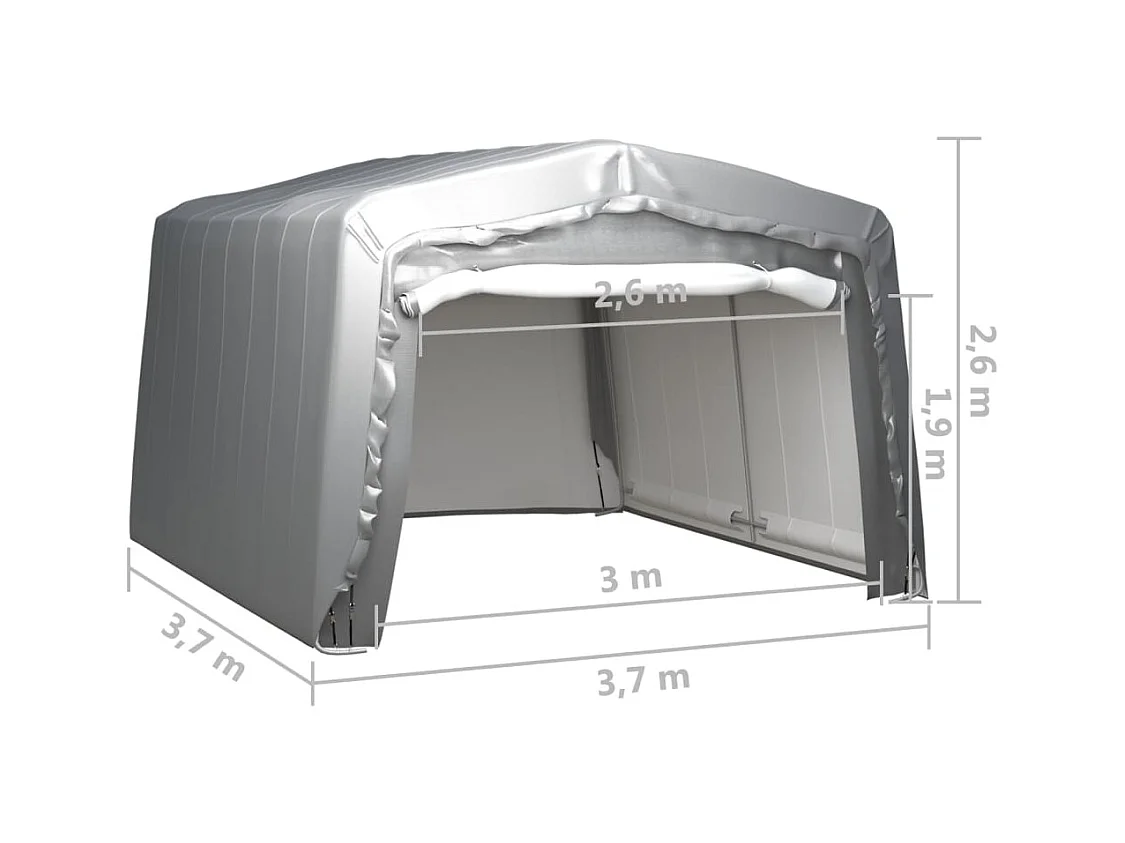 Tente de rangement 370x370 Acier Gris