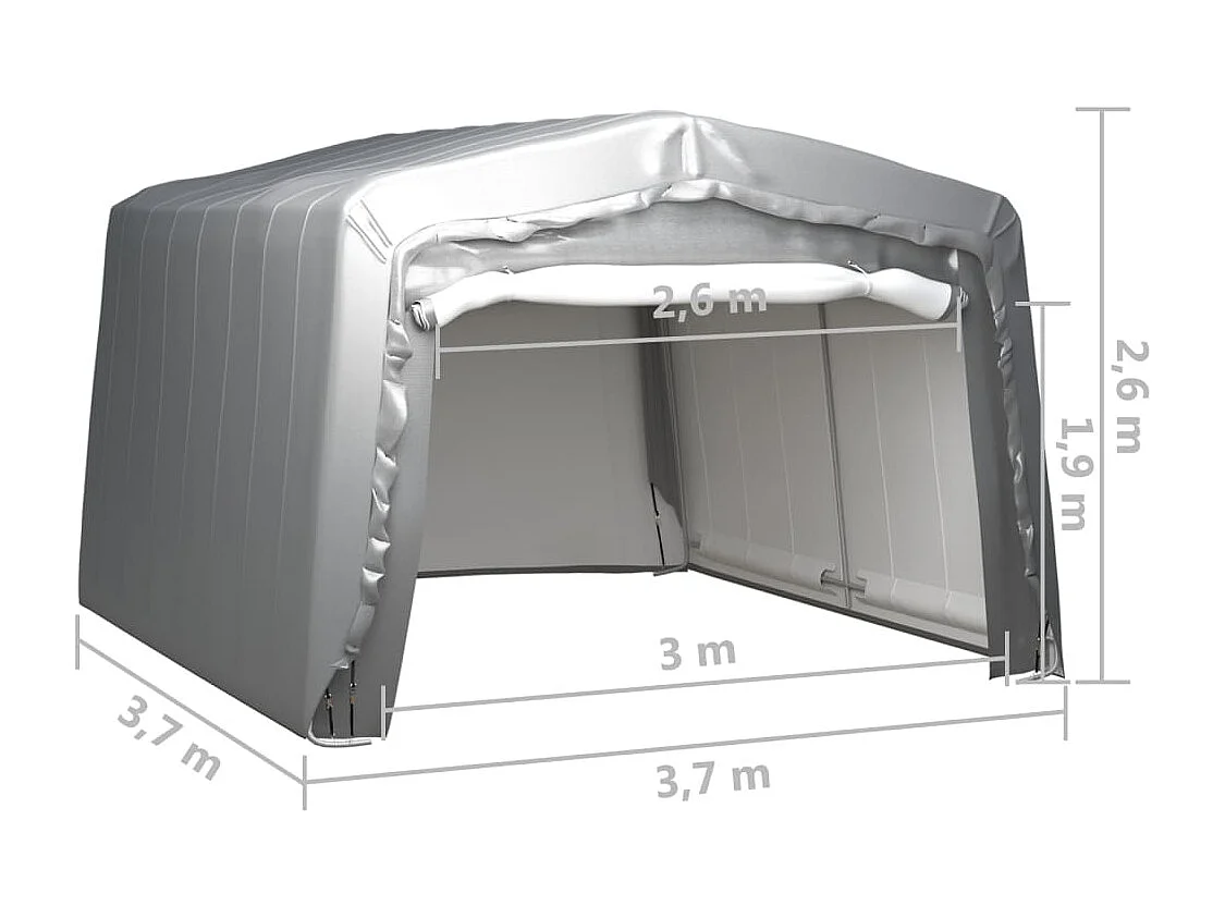 Tente de rangement 370x370 Acier Gris