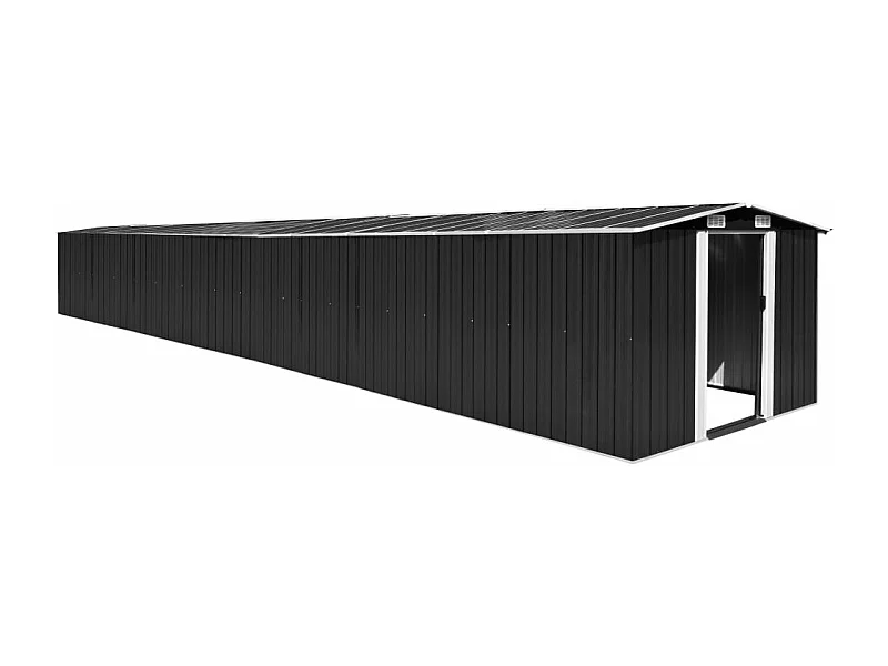 Abri de jardin Anthracite 257x990x181 Acier galvanisé