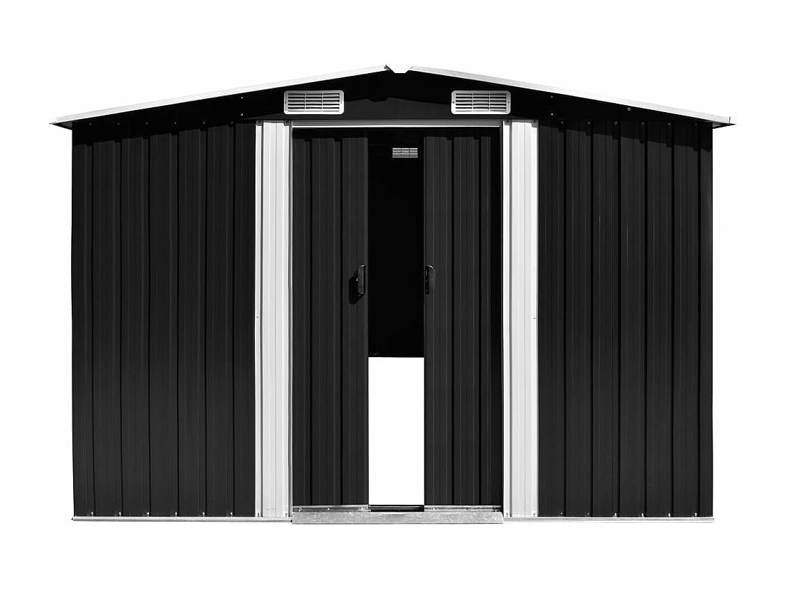 Abri de jardin Anthracite 257x990x181 Acier galvanisé