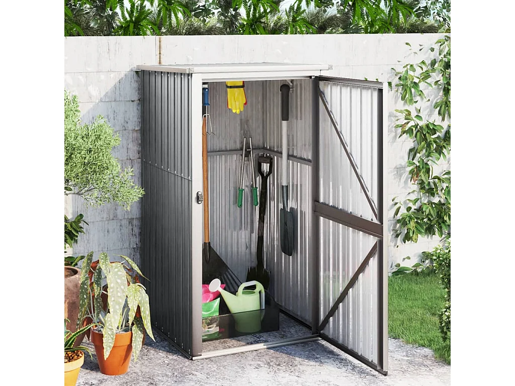 Abri à outils de jardin Gris 88x89x161 Acier galvanisé