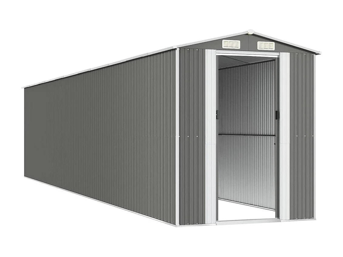 Abri de jardin Gris clair 192x938x223 Acier galvanisé