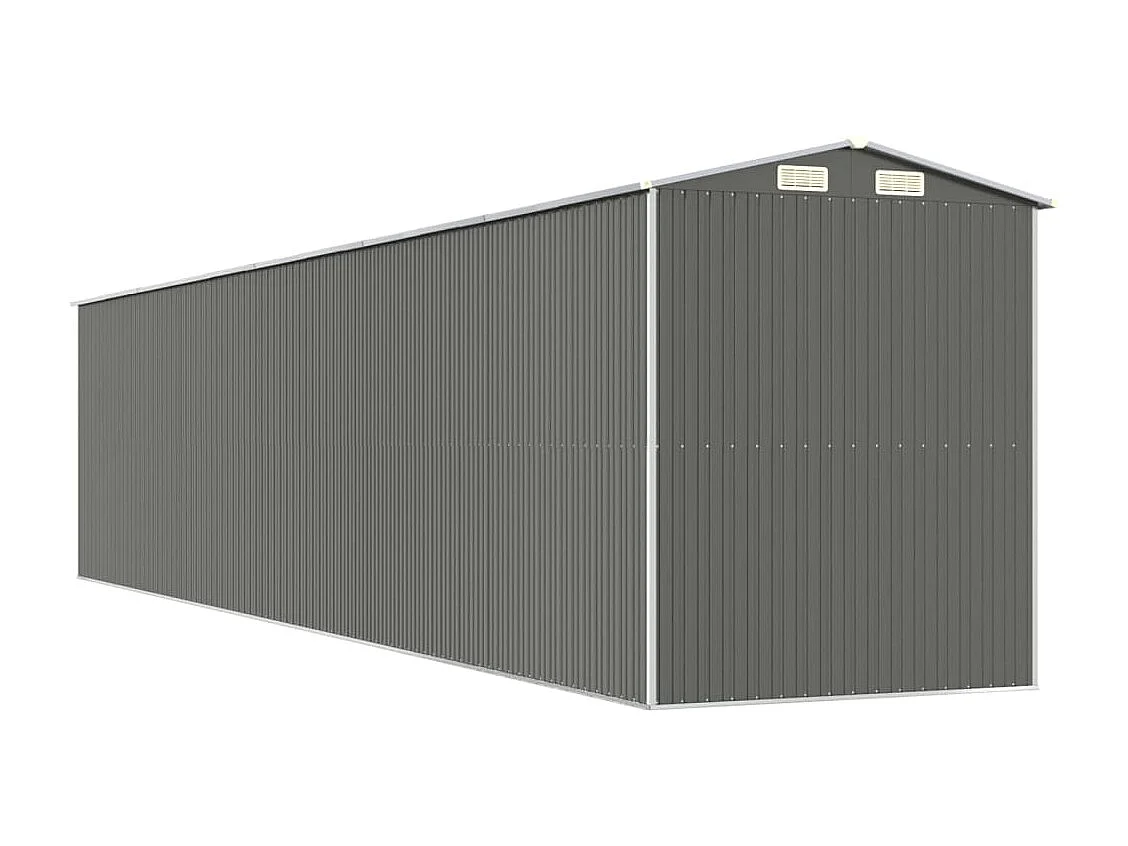 Abri de jardin Gris clair 192x938x223 Acier galvanisé