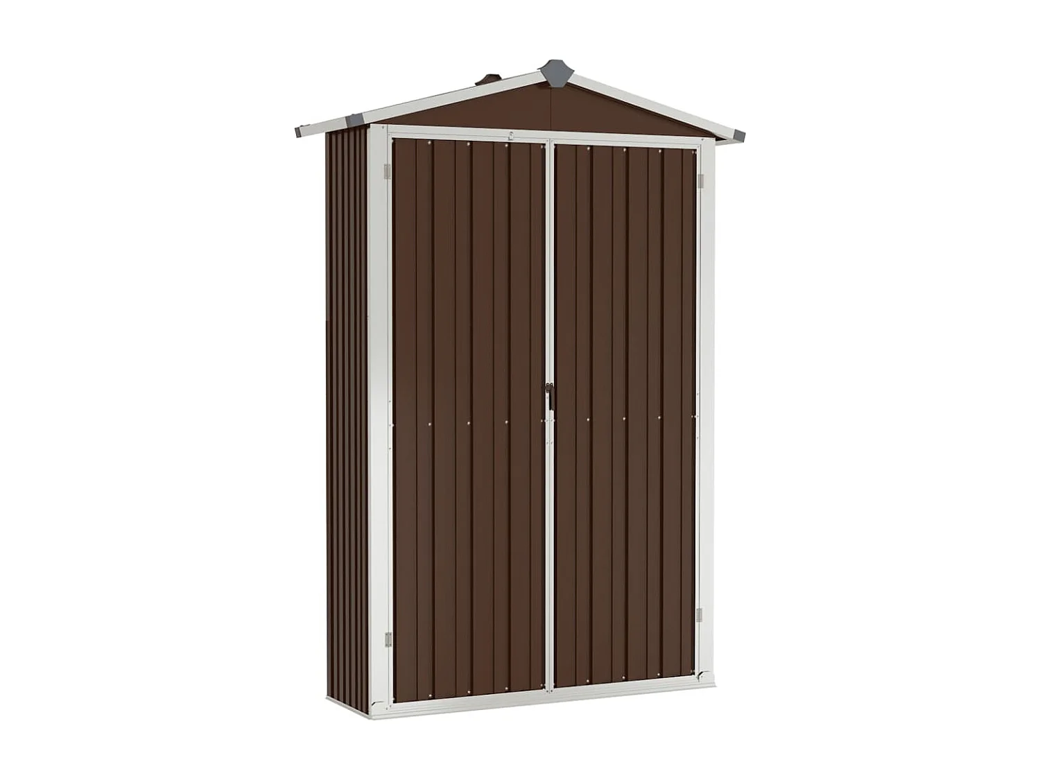 Abri de jardin Marron 107,5x46x183 Acier galvanisé