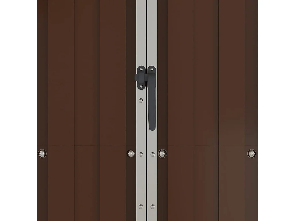 Abri de jardin Marron 107,5x46x183 Acier galvanisé
