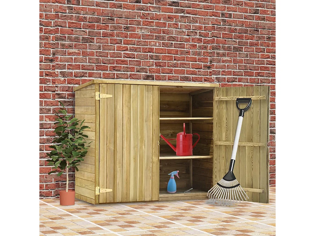 Abri à outils de jardin 135x60x123 Pinède imprégnée