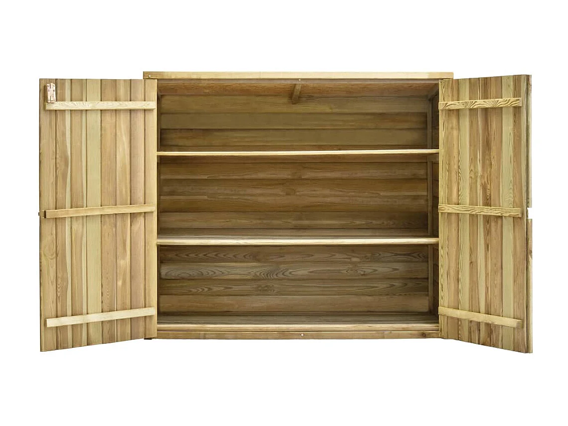 Abri à outils de jardin 135x60x123 Pinède imprégnée
