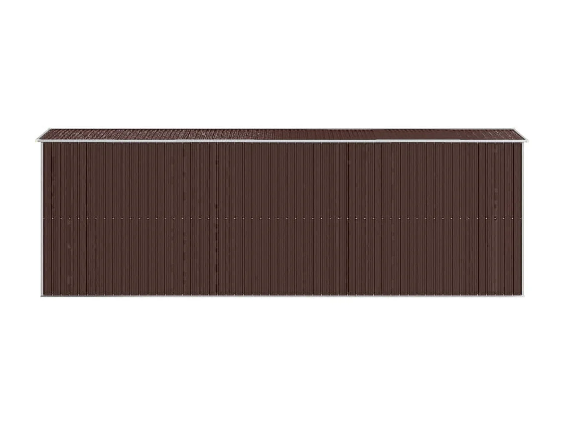 Abri de jardin Marron foncé 192x606x223 Acier galvanisé
