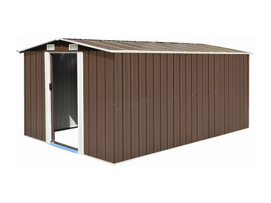 Abri de jardin 257x392x181 Métal Marron