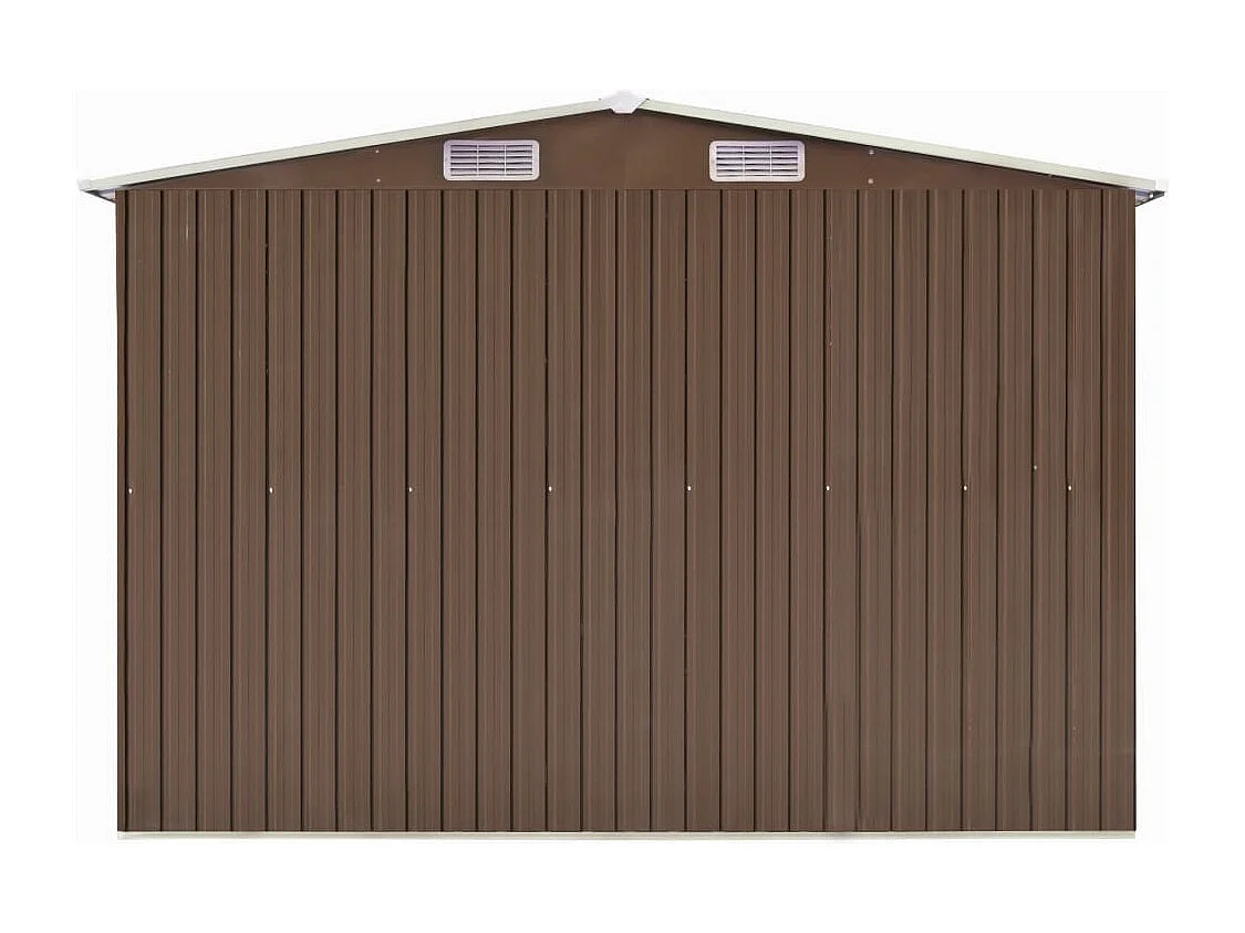 Abri de jardin 257x392x181 Métal Marron