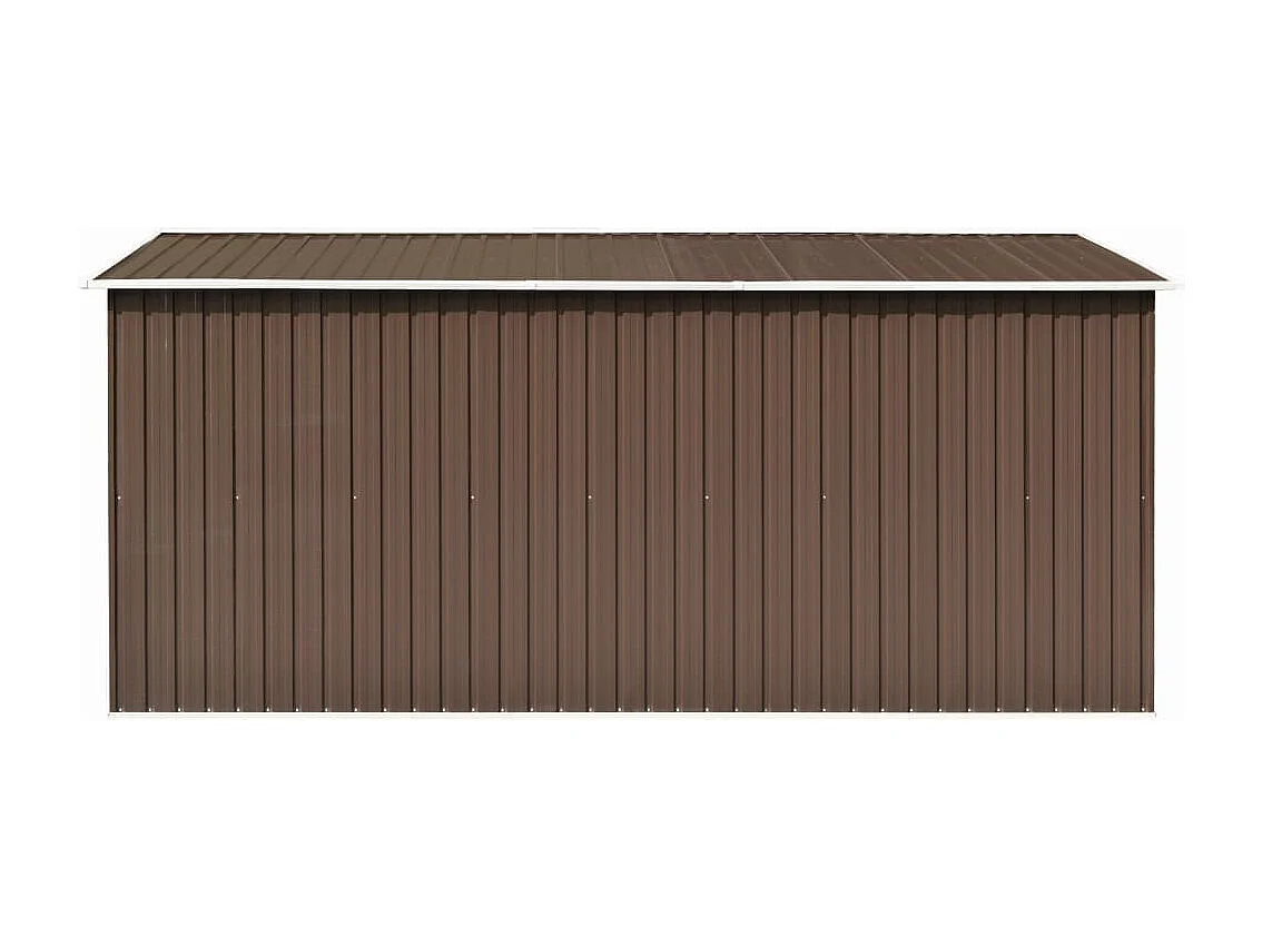 Abri de jardin 257x392x181 Métal Marron