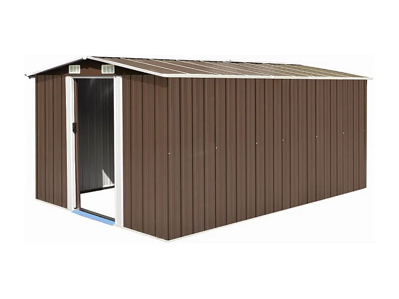 Abri de jardin 257x392x181 Métal Marron