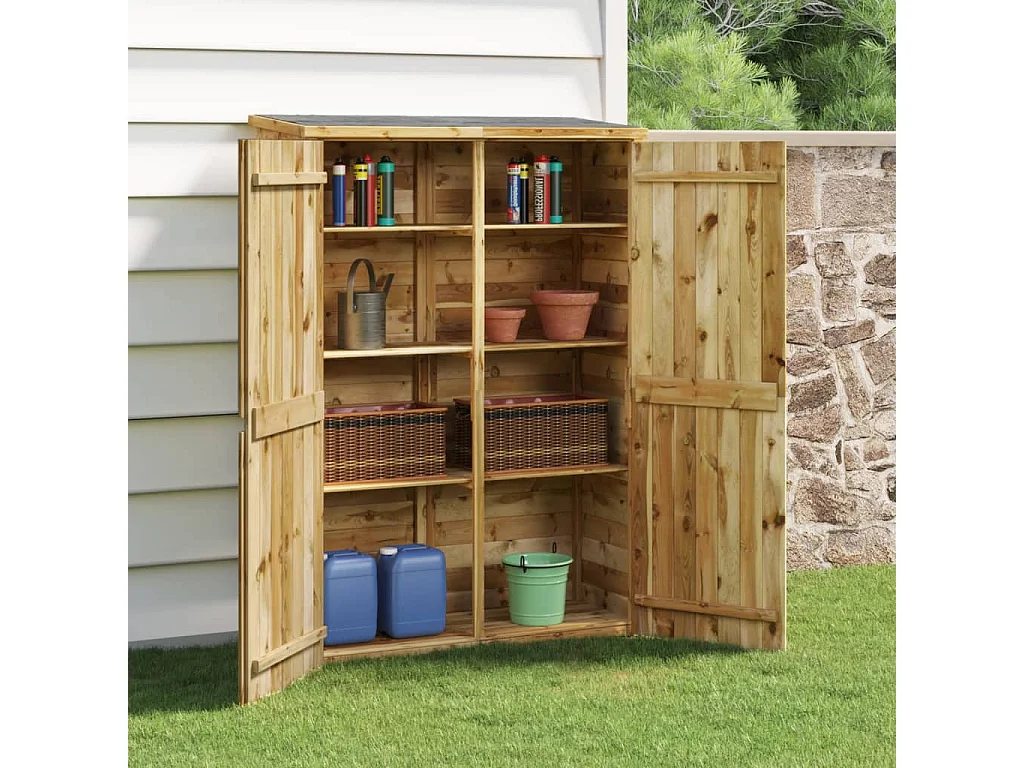 Abri à outils de jardin 123x50x171 Bois de pin imprégné