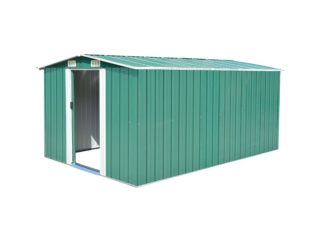 Abri de jardin 257x392x181 Métal Vert