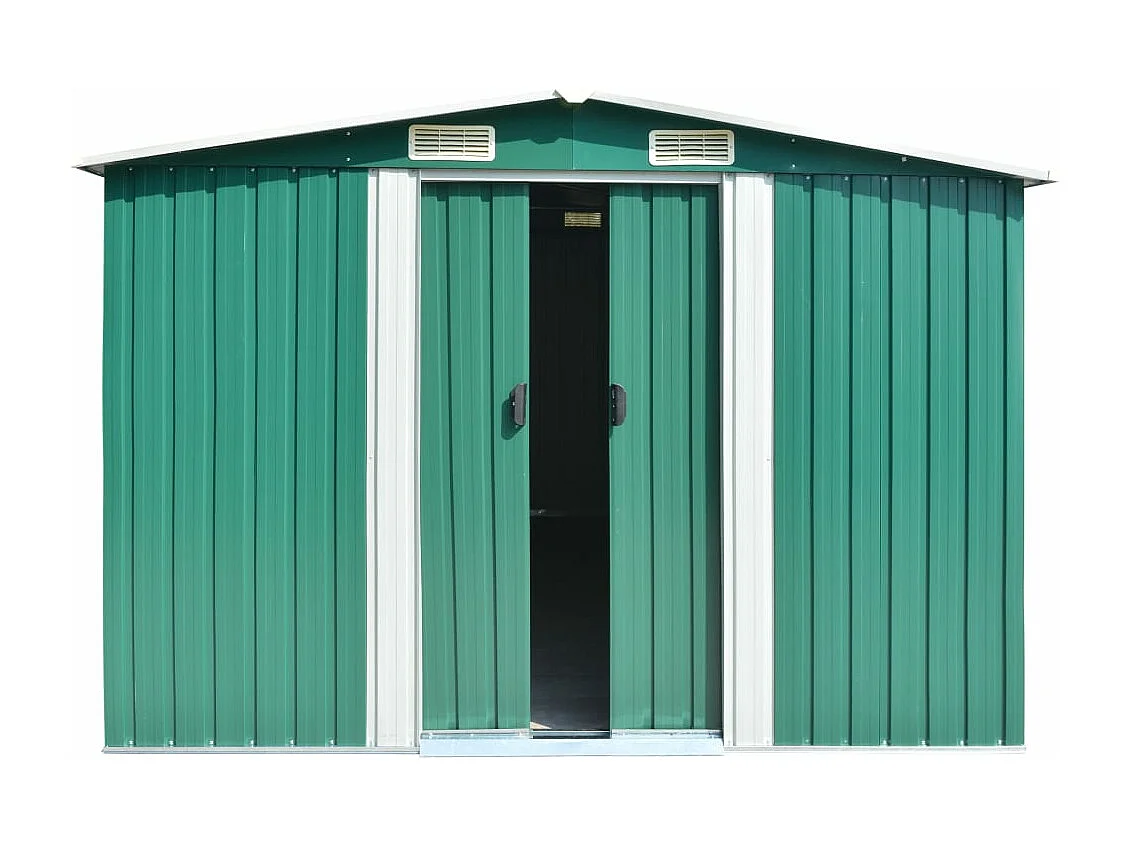 Abri de jardin 257x392x181 Métal Vert